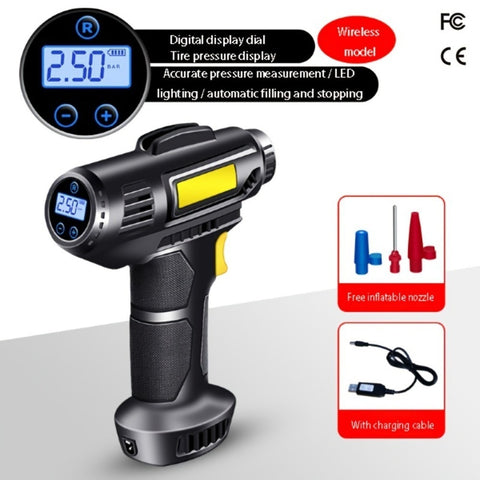 Car Tire Inflator Wireless Intelligent Digital Display Portable Handheld Car Inflator Bicycle