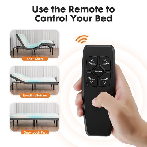 Electric Bed Fully Functional Bed Frame With Wireless Remote Control