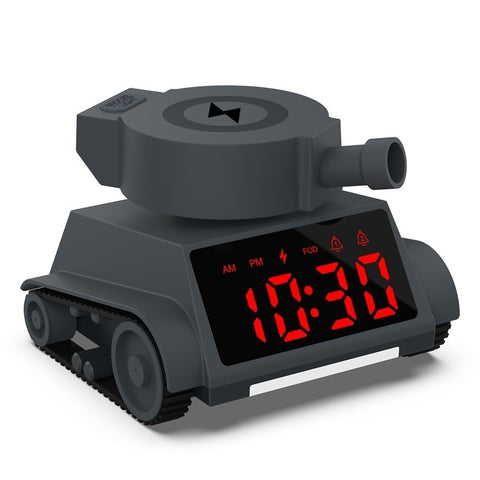 Novel Design Tank LED Clock Light Wireless Charging Tank Car Toy Clock For Kids